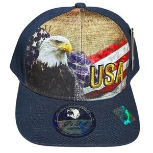 New Patriotic Baseball Cap USA American Eagle US Flag Hat Freedom SnapBack blue